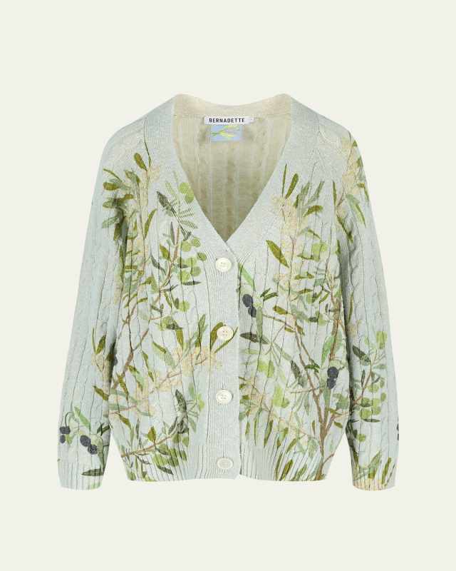 Floral Printed Button Down Cardigan